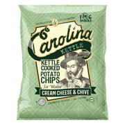 Carolina Kettle Sir Walter Cream Cheese and Chive Chips Case (14 Bags)