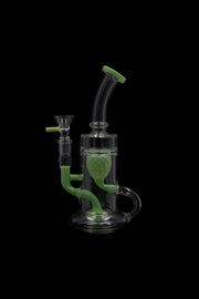 Bent Neck Water Pipe w/Bowl & Quartz-Milky Green8 in(RCL-S-025MG)