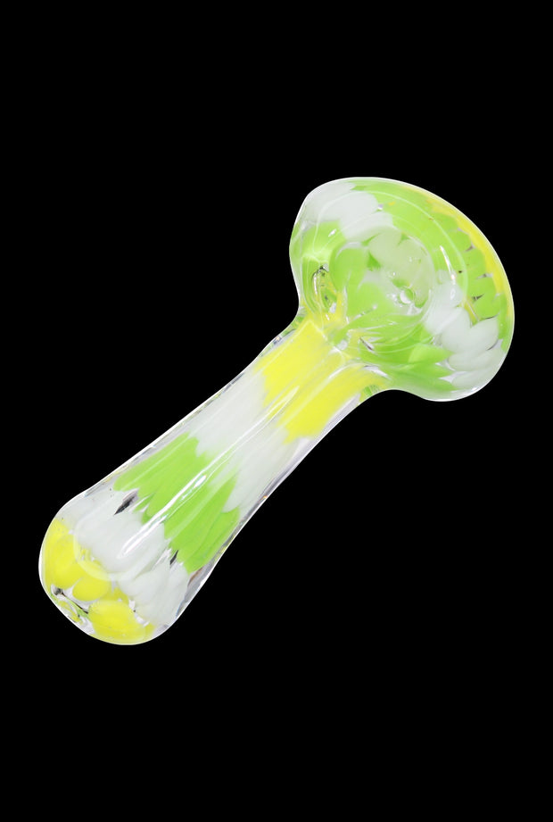 Valiant Fancy Multi-Colour Striped Glass Spoon Pipe - 5 in.