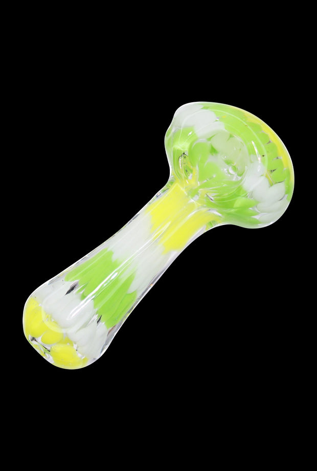 Valiant Fancy Multi-Colour Striped Glass Spoon Pipe - 5 in.