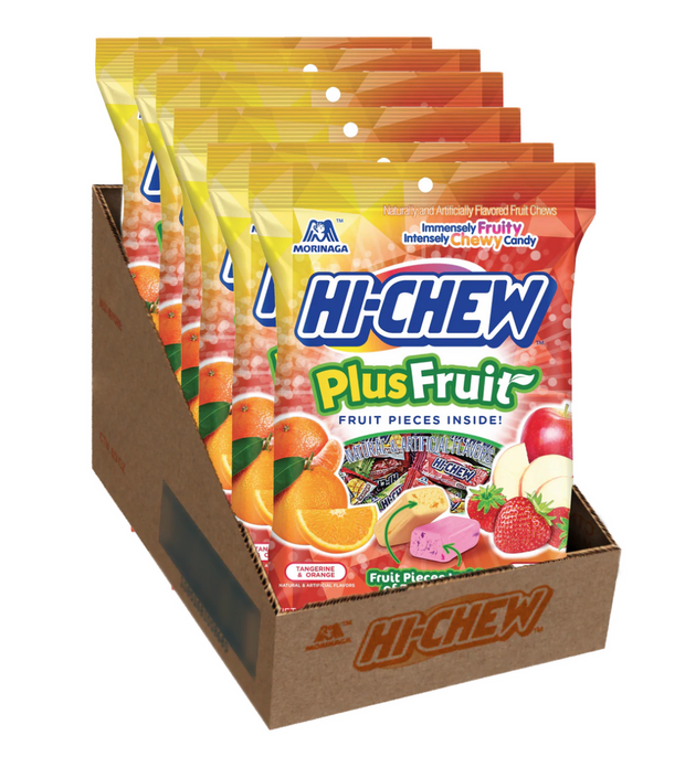 Hi-Chew Plus Fruit Chewy Candy - 6 Pack
