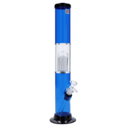 JM Plastics Straight Tube with Glass Perc Acrylic Water Pipe