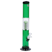 JM Plastics Straight Tube with Glass Perc Acrylic Water Pipe