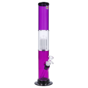 JM Plastics Straight Tube with Glass Perc Acrylic Water Pipe