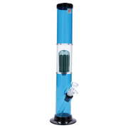 JM Plastics Straight Tube with Glass Perc Acrylic Water Pipe