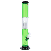 JM Plastics Straight Tube with Glass Perc Acrylic Water Pipe