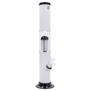 JM Plastics Straight Tube with Glass Perc Acrylic Water Pipe