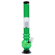 JM Plastics Bubble Base with Glass Perc Acrylic Water Pipe