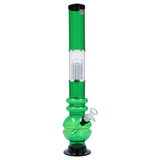 JM Plastics Bubble Base with Glass Perc Acrylic Water Pipe