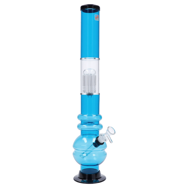 JM Plastics Bubble Base with Glass Perc Acrylic Water Pipe
