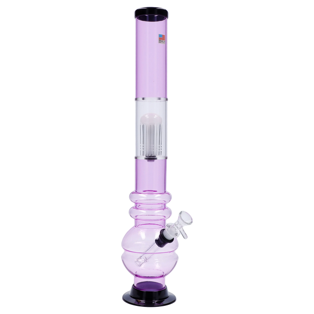 JM Plastics Bubble Base with Glass Perc Acrylic Water Pipe