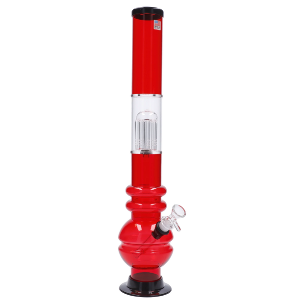 JM Plastics Bubble Base with Glass Perc Acrylic Water Pipe