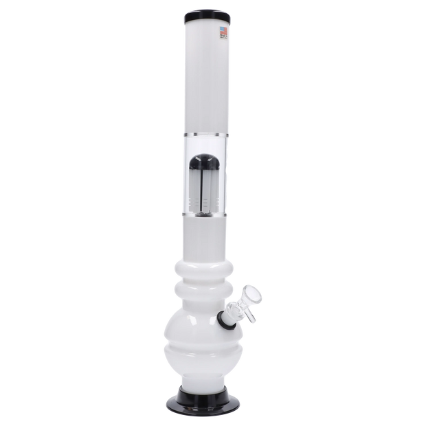 JM Plastics Bubble Base with Glass Perc Acrylic Water Pipe