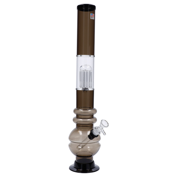 JM Plastics Bubble Base with Glass Perc Acrylic Water Pipe
