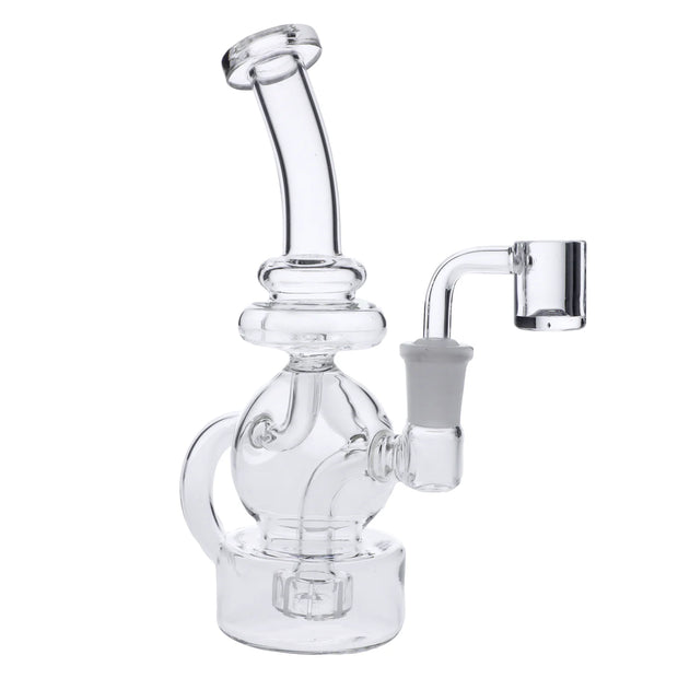 Water Pipe w/ Quartz -Clear-7in