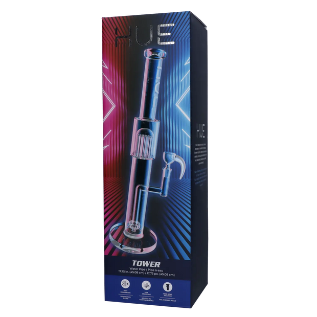 Hue - Tower Water Pipe Clear - 17.75"