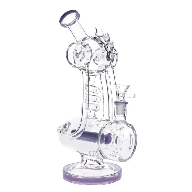 Bent Neck Water Pipe w/Bowl & Quartz-Milky Purple(RCL-L-L02MPP)(