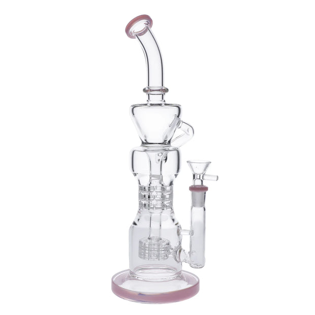 Beaker Water Pipe w/Bowl & Quartz-Milky Pink(RCL-L-L04MP)