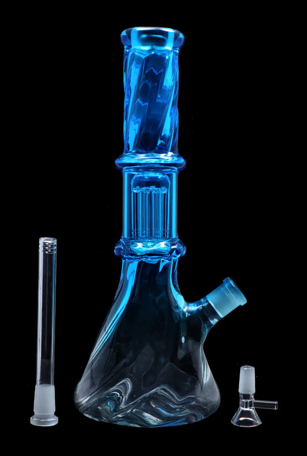 Valiant Twisted Neon Beaker with Tree Perc