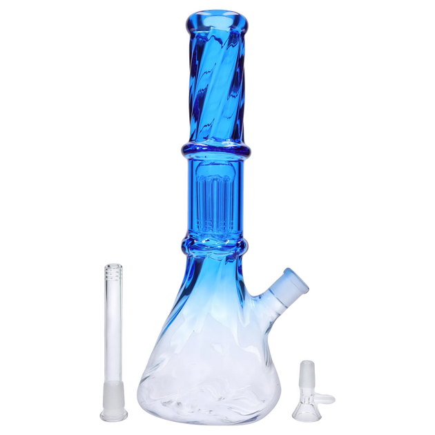 Valiant Twisted Neon Beaker with Tree Perc – Valiant Distribution