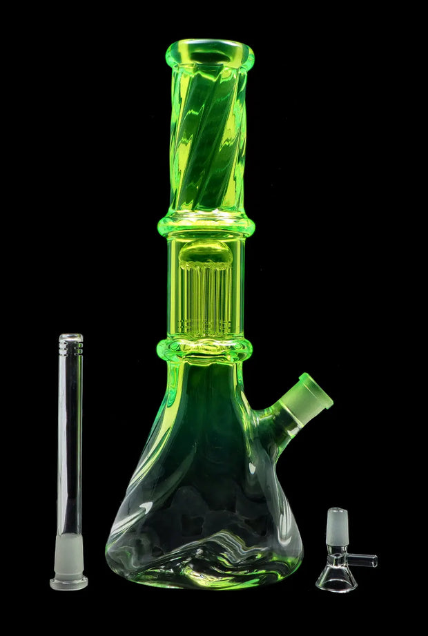 Valiant Twisted Neon Beaker with Tree Perc