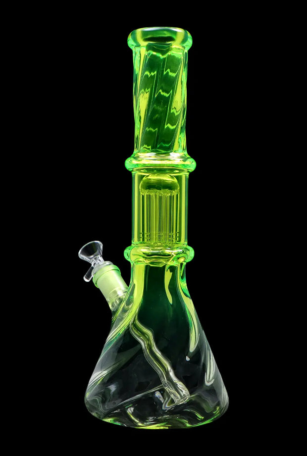 Valiant Twisted Neon Beaker with Tree Perc