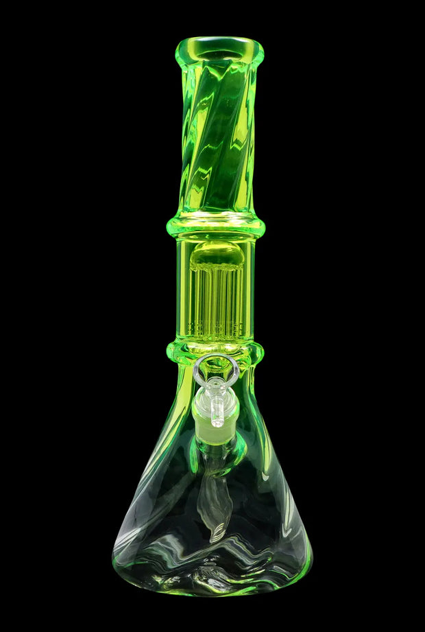 Valiant Twisted Neon Beaker with Tree Perc