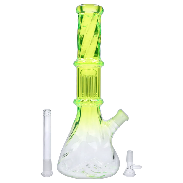 Valiant Twisted Neon Beaker with Tree Perc