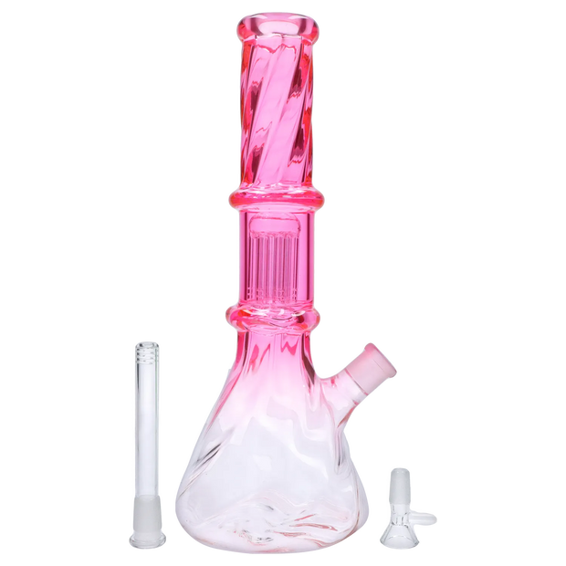Valiant Twisted Neon Beaker with Tree Perc