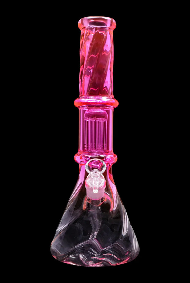 Valiant Twisted Neon Beaker with Tree Perc
