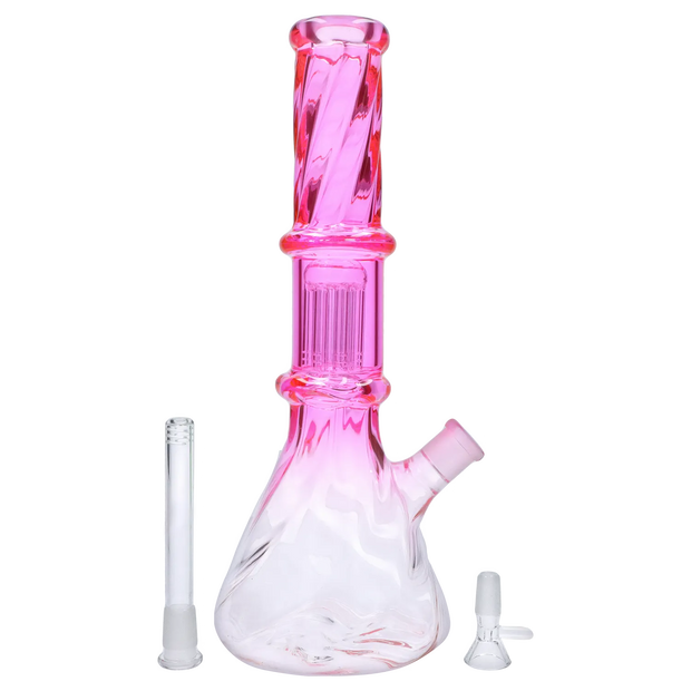 Valiant Twisted Neon Beaker with Tree Perc