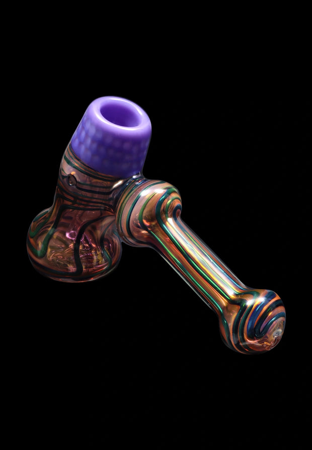 Valiant Gold Fume Hammer Bubbler - 7 in.