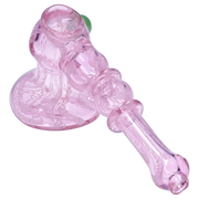 Valiant Pink Twist Hammer Bubbler - 6 in.