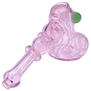 Valiant Pink Twist Hammer Bubbler - 6 in.