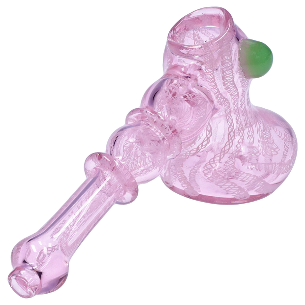 Valiant Pink Twist Hammer Bubbler - 6 in.