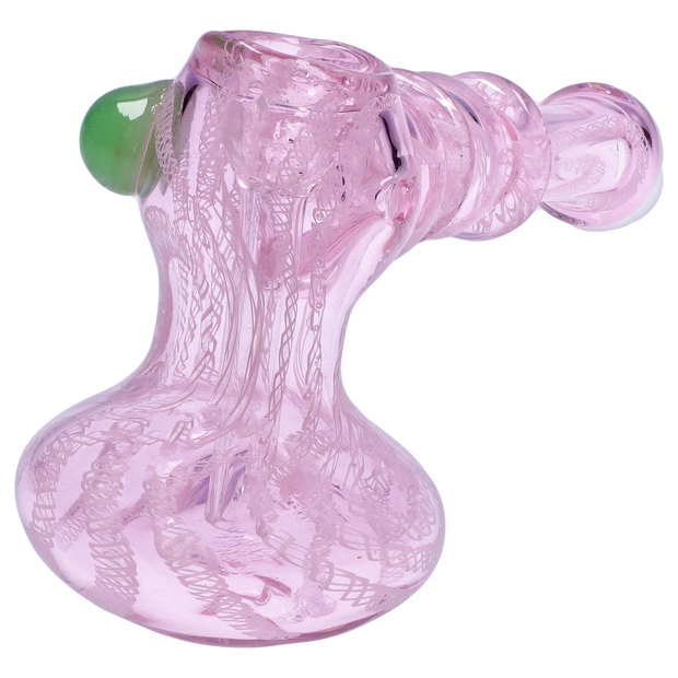 Valiant Pink Twist Hammer Bubbler - 6 in.