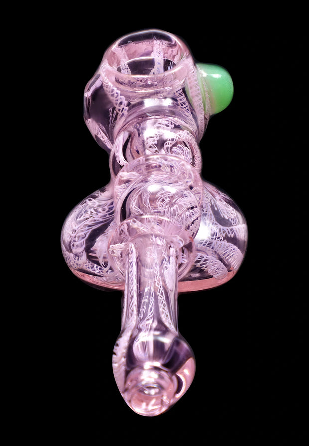 Valiant Pink Twist Hammer Bubbler - 6 in.