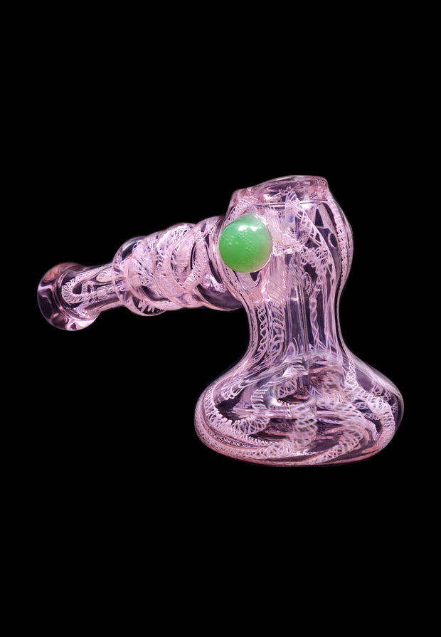 Valiant Pink Twist Hammer Bubbler - 6 in.