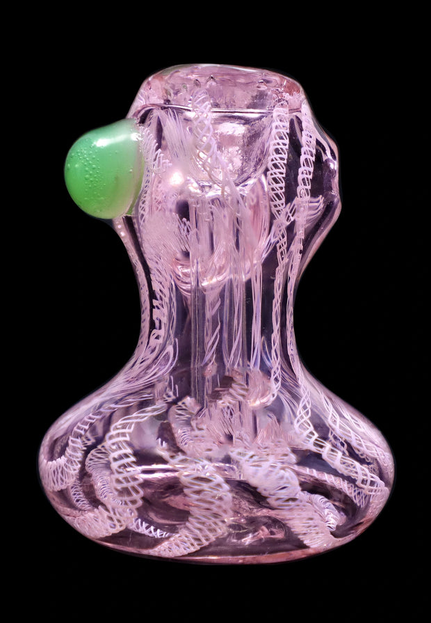 Valiant Pink Twist Hammer Bubbler - 6 in.