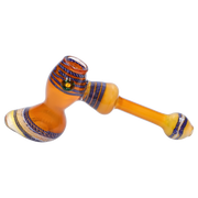 Valiant Gold Fume with Locket Hammer Bubbler - 9 in.