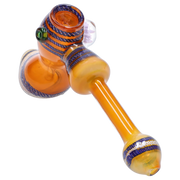 Valiant Gold Fume with Locket Hammer Bubbler - 9 in.