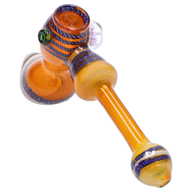 Valiant Gold Fume with Locket Hammer Bubbler - 9 in.