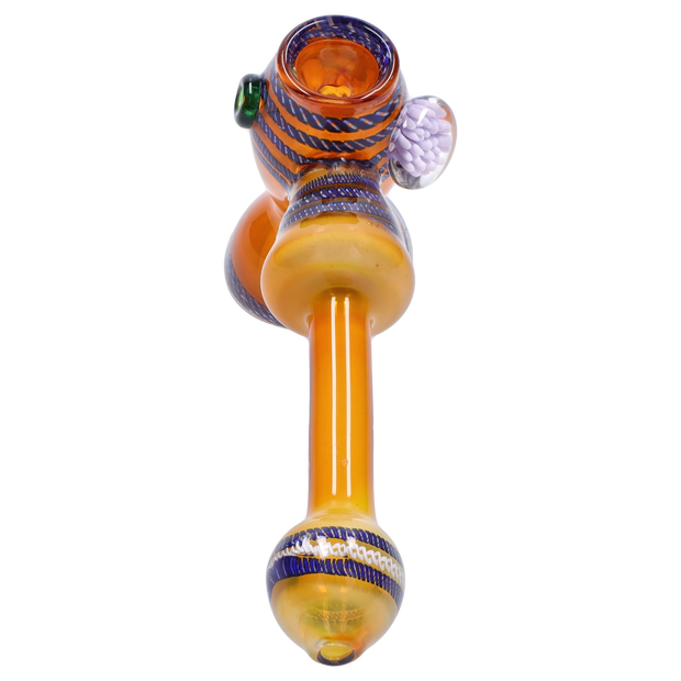 Valiant Gold Fume with Locket Hammer Bubbler - 9 in.