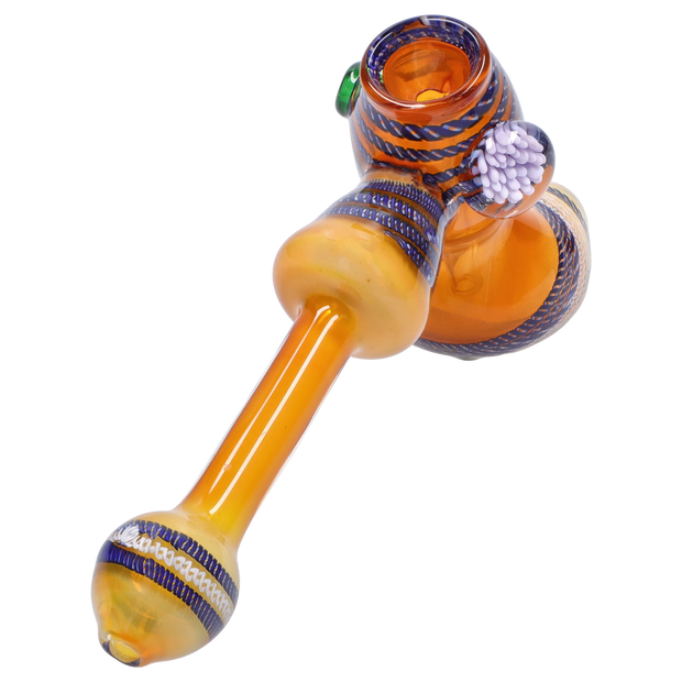 Valiant Gold Fume with Locket Hammer Bubbler - 9 in.