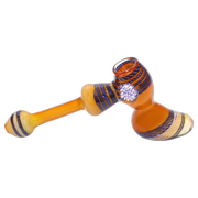 Valiant Gold Fume with Locket Hammer Bubbler - 9 in.