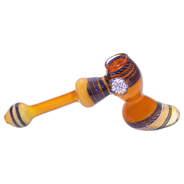 Valiant Gold Fume with Locket Hammer Bubbler - 9 in.