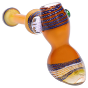 Valiant Gold Fume with Locket Hammer Bubbler - 9 in.