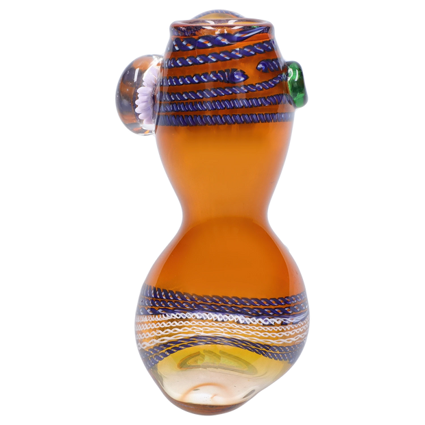 Valiant Gold Fume with Locket Hammer Bubbler - 9 in.