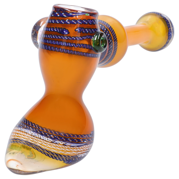 Valiant Gold Fume with Locket Hammer Bubbler - 9 in.