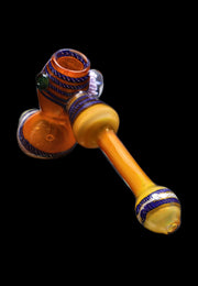 Valiant Gold Fume with Locket Hammer Bubbler - 9 in.